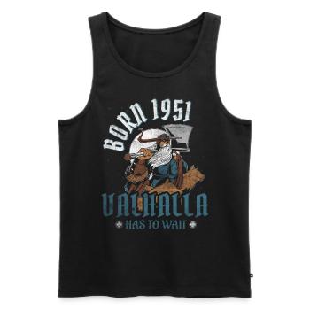 Les fils d’Odin sont nés en 1951 Viking 73e anniversaire - Débardeur bio Premium Homme - noir - Devant - Michal (187cm)
