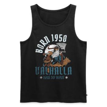 Les fils d’Odin sont nés 74e anniversaire viking des années 1950 - Débardeur bio Premium Homme - noir - Devant - Michal (187cm)