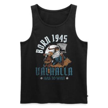 Les fils d’Odin sont nés en 1945 Viking 79e anniversaire - Débardeur bio Premium Homme - noir - Devant - Michal (187cm)