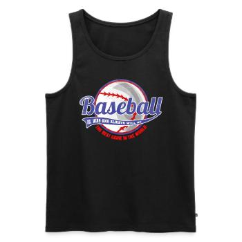 Le baseball est le meilleur sport au monde - Débardeur bio Premium Homme - noir - Devant - Michal (187cm)