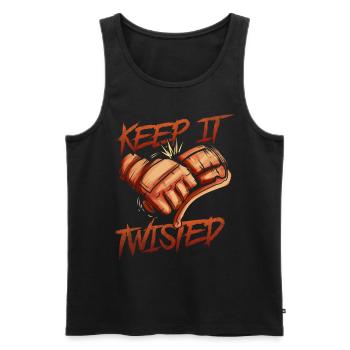 Keep It Twisted Biker - Men's Premium Organic Tank Top - black - Front - Michal (187cm)