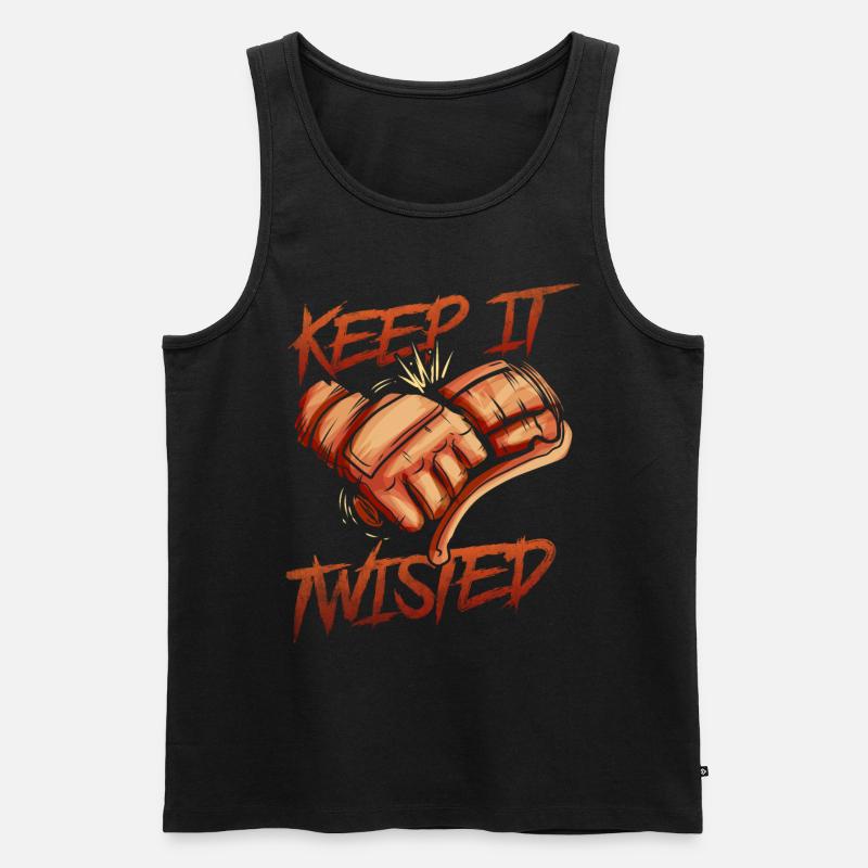 Keep It Twisted Biker - Men's Premium Organic Tank Top - black