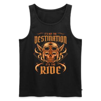 It's Not The Destination It's The Ride Biker - Männer Premium Bio Tank Top - Schwarz - Vorne - AI Model Male 178 light (178cm)