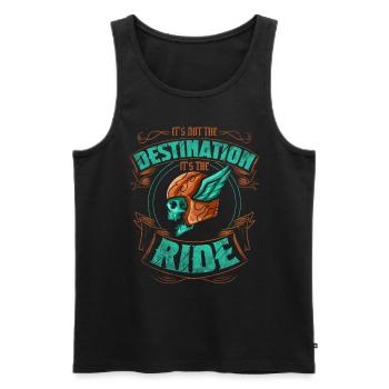 It's Not The Destination It's The Ride Biker - Männer Premium Bio Tank Top - Schwarz - Vorne - AI Model Male 178 light (178cm)