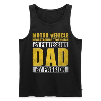 Dad By Passion Profession Automotive Mechatronics - Men's Premium Organic Tank Top - black - Front - AI Model Male 178 light (178cm)
