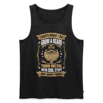Metal Into Cool Things Blacksmith - Men's Premium Organic Tank Top - black - Front - AI Model Male 178 light (178cm)
