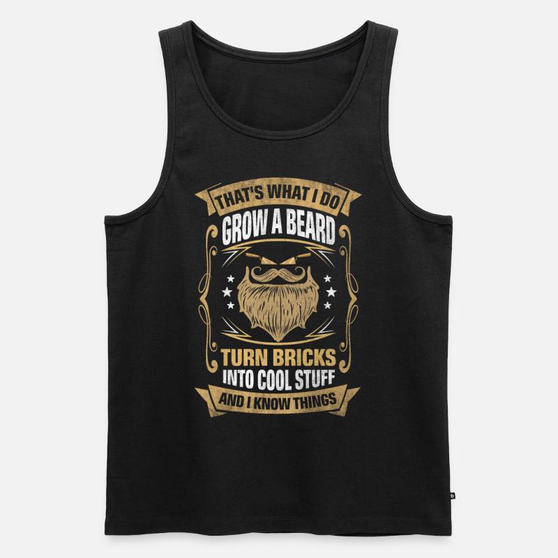 Bricks Into Cool Things Bricklayer - Männer Premium Bio Tank Top - Schwarz