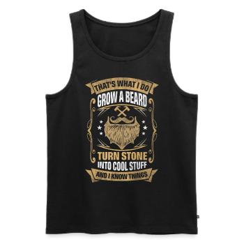 Stone Into Cool Things Mason - Männer Premium Bio Tank Top - Schwarz - Vorne - AI Model Male 178 light (178cm)