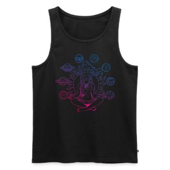 Hippie Mushrooms Shrooms Psychedelic Mushroomhead - Men's Premium Organic Tank Top - black - Front - AI Model Male 178 light (178cm)