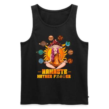 Hippie Mushrooms Shrooms Psychedelic Mushroomhead - Men's Premium Organic Tank Top - black - Front - AI Model Male 178 light (178cm)