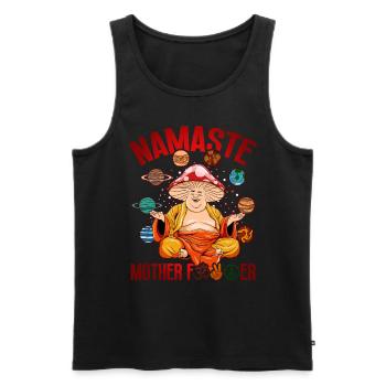 Hippie Mushrooms Shrooms Psychedelic Mushroomhead - Men's Premium Organic Tank Top - black - Front - AI Model Male 178 light (178cm)