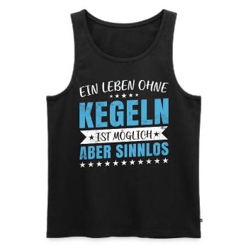 A life without skittles is possible but pointless - - Men's Premium Organic Tank Top - black - Front - AI Model Male 178 light (178cm)