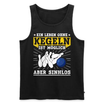 A life without skittles is possible but pointless - - Men's Premium Organic Tank Top - black - Front - AI Model Male 178 light (178cm)