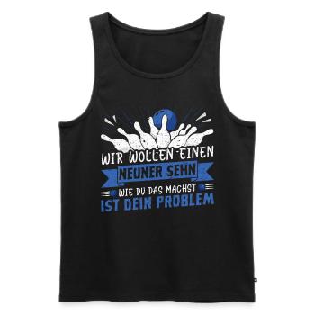 Kegel Mädel - Männer Premium Bio Tank Top - Schwarz - Vorne - AI Model Male 178 light (178cm)