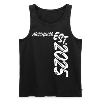 Abschluss Est. 2025 - Männer Premium Bio Tank Top - Schwarz - Vorne - Michal (187cm)