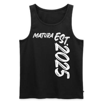 Matura Est. 2025 - Männer Premium Bio Tank Top - Schwarz - Vorne - Michal (187cm)