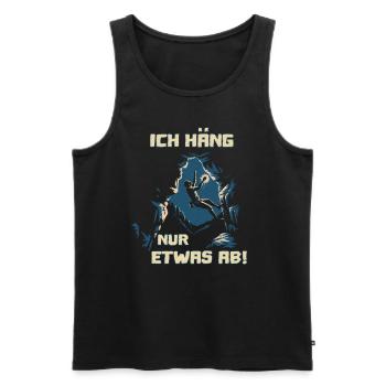 Bouldern und klettern Sprüche für Kletterhalle - Männer Premium Bio Tank Top - Schwarz - Vorne - Michal (187cm)