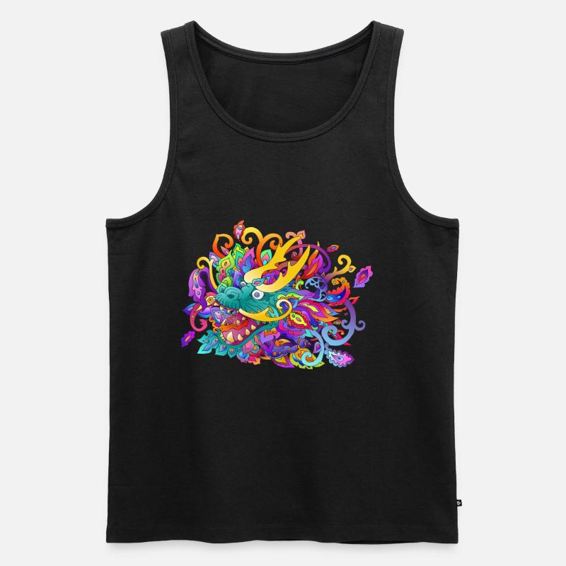 chinesischer Drache - Männer Premium Bio Tank Top - Schwarz