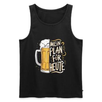 My plan for today - Men's Premium Organic Tank Top - black - Front - Michal (187cm)