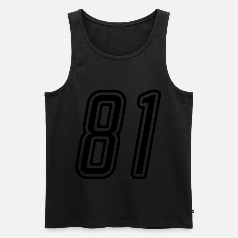 81 Zahl nummer - Männer Premium Bio Tank Top - undefined