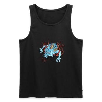 Dragon japonais avec des flammes - Débardeur bio Premium Homme - noir - Devant - AI Model Male 178 light (178cm)