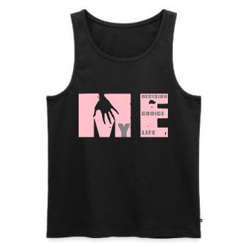Meinen Kurs finden: Wahl, Entscheidung, Leben - Männer Premium Bio Tank Top - Schwarz - Vorne - Michal (187cm)