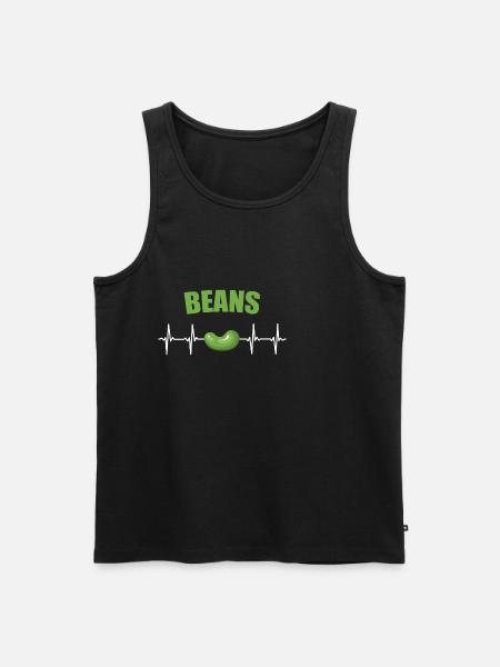 beans - Men's Premium Organic Tank Top - black