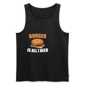 Burger - Débardeur bio Premium Homme - noir - Devant - Michal (187cm)