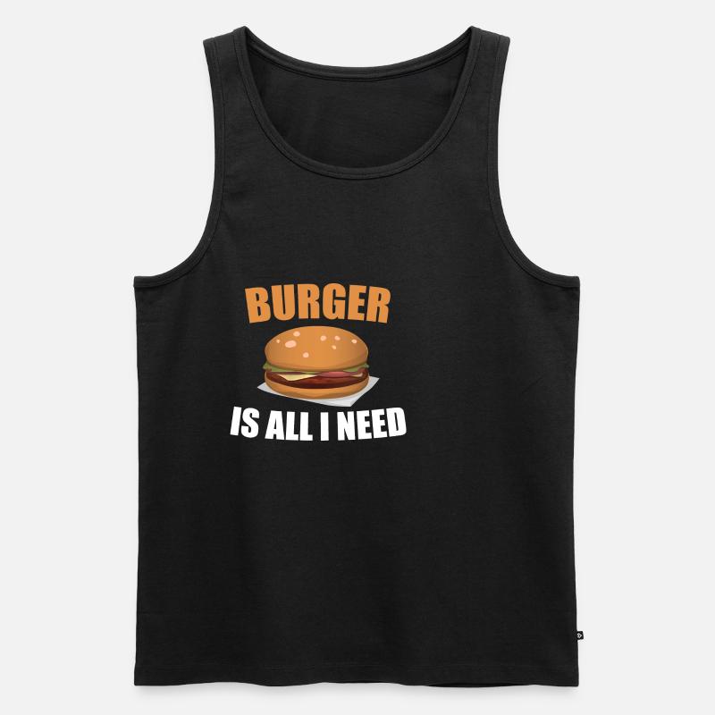 Burger - Männer Premium Bio Tank Top - Schwarz
