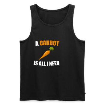 carrot - Men's Premium Organic Tank Top - black - Front - Michal (187cm)