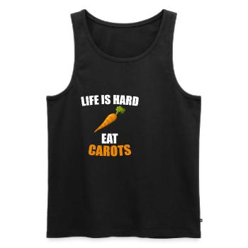 carrot - Men's Premium Organic Tank Top - black - Front - Michal (187cm)