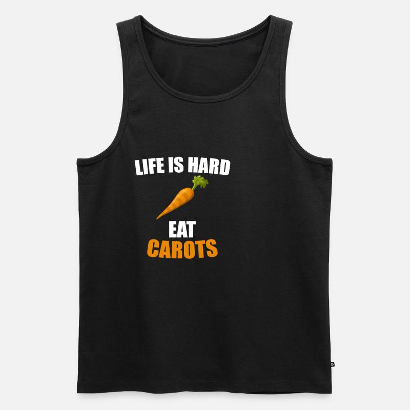 Karotte - Männer Premium Bio Tank Top - Schwarz