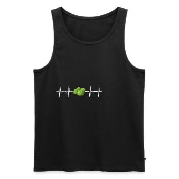 Salad Frequency - Men's Premium Organic Tank Top - black - Front - AI Model Male 178 light (178cm)