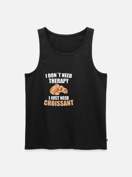 Croissant therapy - Men's Premium Organic Tank Top - black