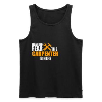 Carpenter afraid - Men's Premium Organic Tank Top - black - Front - Michal (187cm)