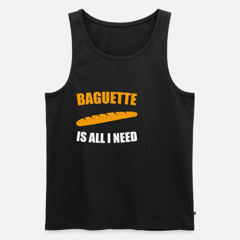 Baguette - Männer Premium Bio Tank Top - Schwarz