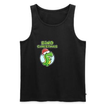 Chemise Dinosaure pour Noël - Dino Christmas - Débardeur bio Premium Homme - noir - Devant - AI Model Male 178 light (178cm)