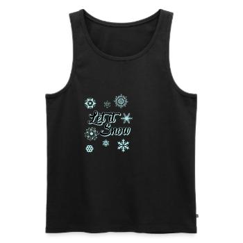 Chemise de neige pour femme et enfant - Let it snow - Débardeur bio Premium Homme - noir - Devant - Michal (187cm)