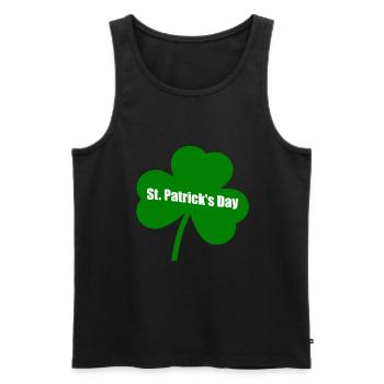 St Patricks Day St Patricks Day St Patricks Day - Débardeur bio Premium Homme - noir - Devant - AI Model Male 178 light (178cm)
