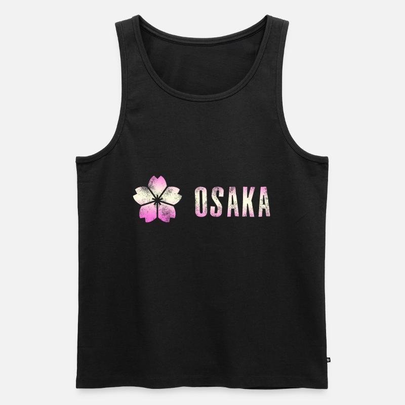 Osaka - Japan - Männer Premium Bio Tank Top - Schwarz