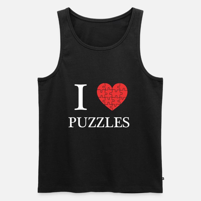 puzzle - Men's Premium Organic Tank Top - black