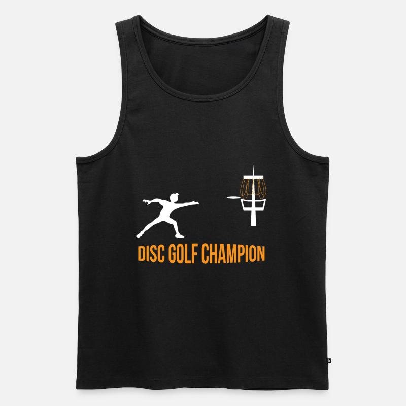 Disc Golf - Männer Premium Bio Tank Top - Schwarz