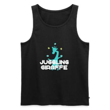 Juggling giraffe - Men's Premium Organic Tank Top - black - Front - AI Model Male 178 light (178cm)