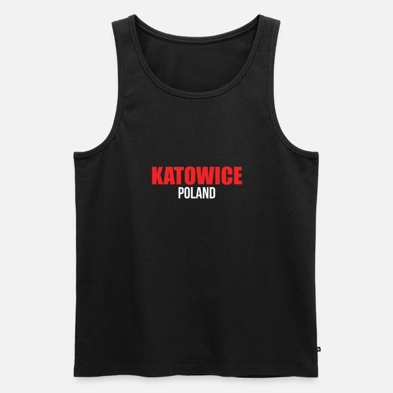 Katowice - Polen - Männer Premium Bio Tank Top - Schwarz