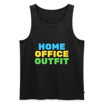 home office - Männer Premium Bio Tank Top - Schwarz - Vorne - AI Model Male 178 light (178cm)