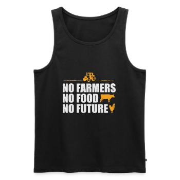 No Farmers No Food No Future - Agriculture - Débardeur bio Premium Homme - noir - Devant - Michal (187cm)