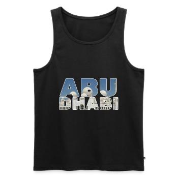 ABU DHABI SHIRT - Männer Premium Bio Tank Top - Schwarz - Vorne - AI Model Male 178 light (178cm)