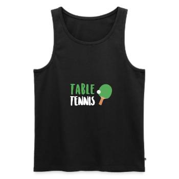 Tennis de table - Débardeur bio Premium Homme - noir - Devant - AI Model Male 178 light (178cm)