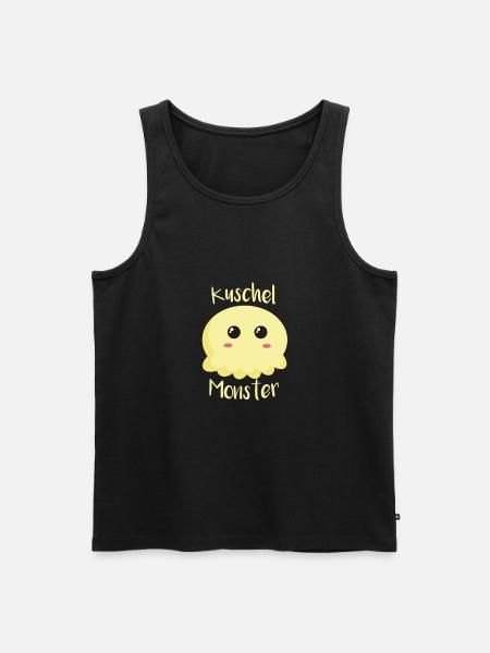 Kuschel Monster - Männer Premium Bio Tank Top - Schwarz