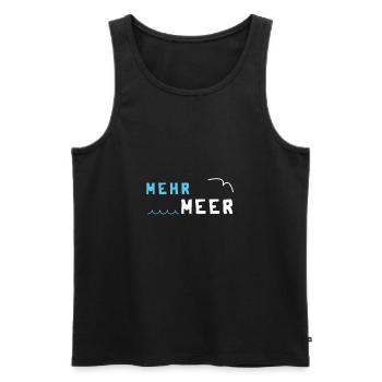 Meer - Männer Premium Bio Tank Top - Schwarz - Vorne - AI Model Male 178 light (178cm)